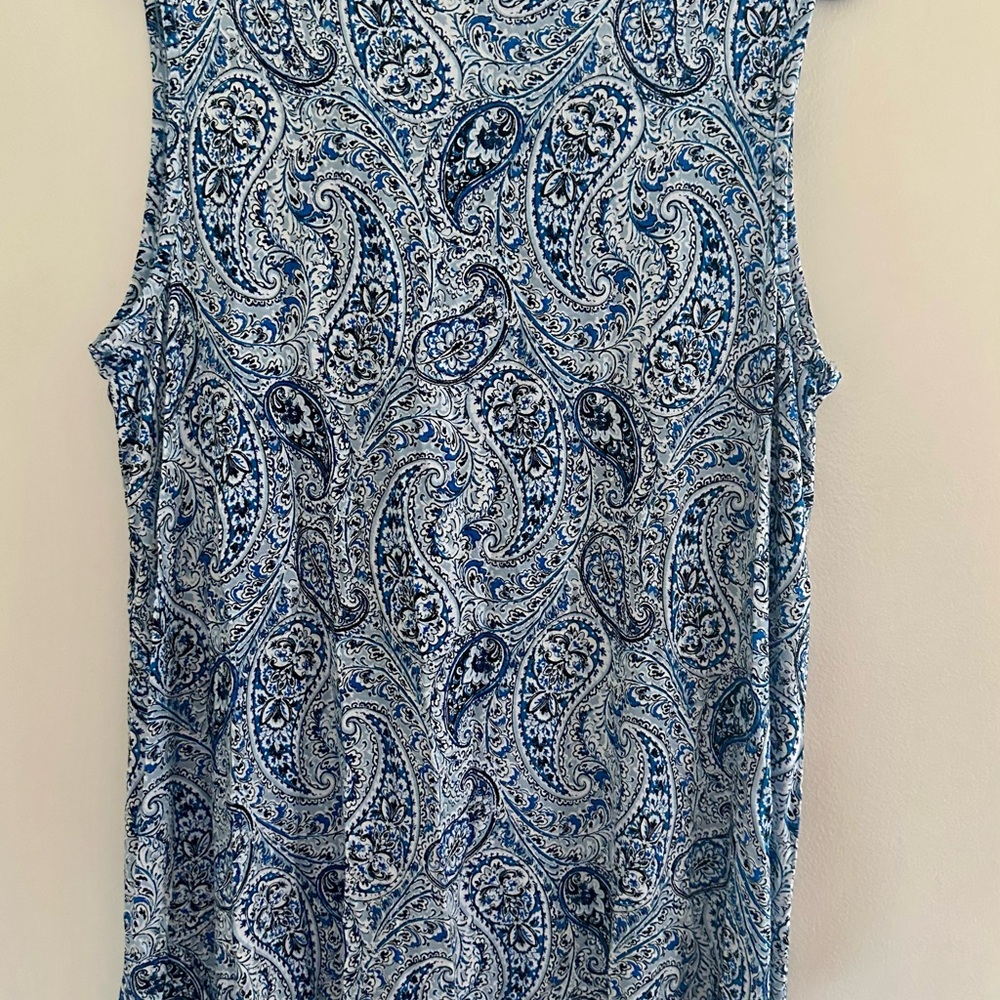 Sigrid Olsen Blue and White Paisley Blouse - Picture 5 of 5